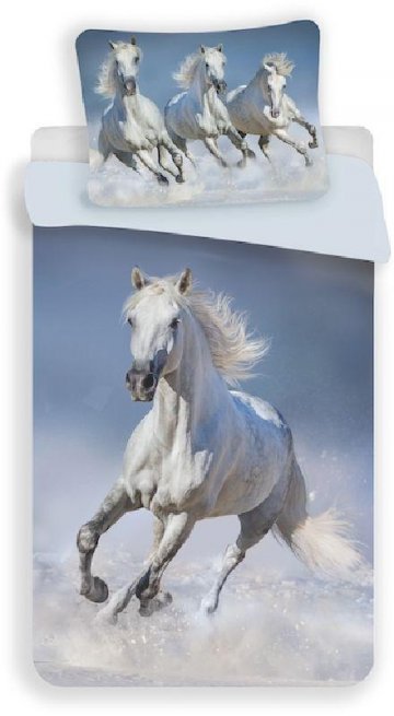 JERRY FABRICS Povlečení Horses white…